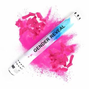 Gender Reveal Biodegradable Confetti and Smoke Cannon 45 cm - Baby Gender Surprise