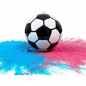 Gender Reveal Soccer Ball with Holi Powder