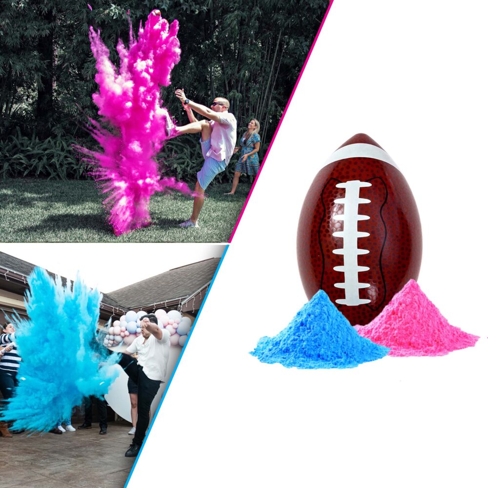 Gender Reveal Mini Football and Rugby Ball