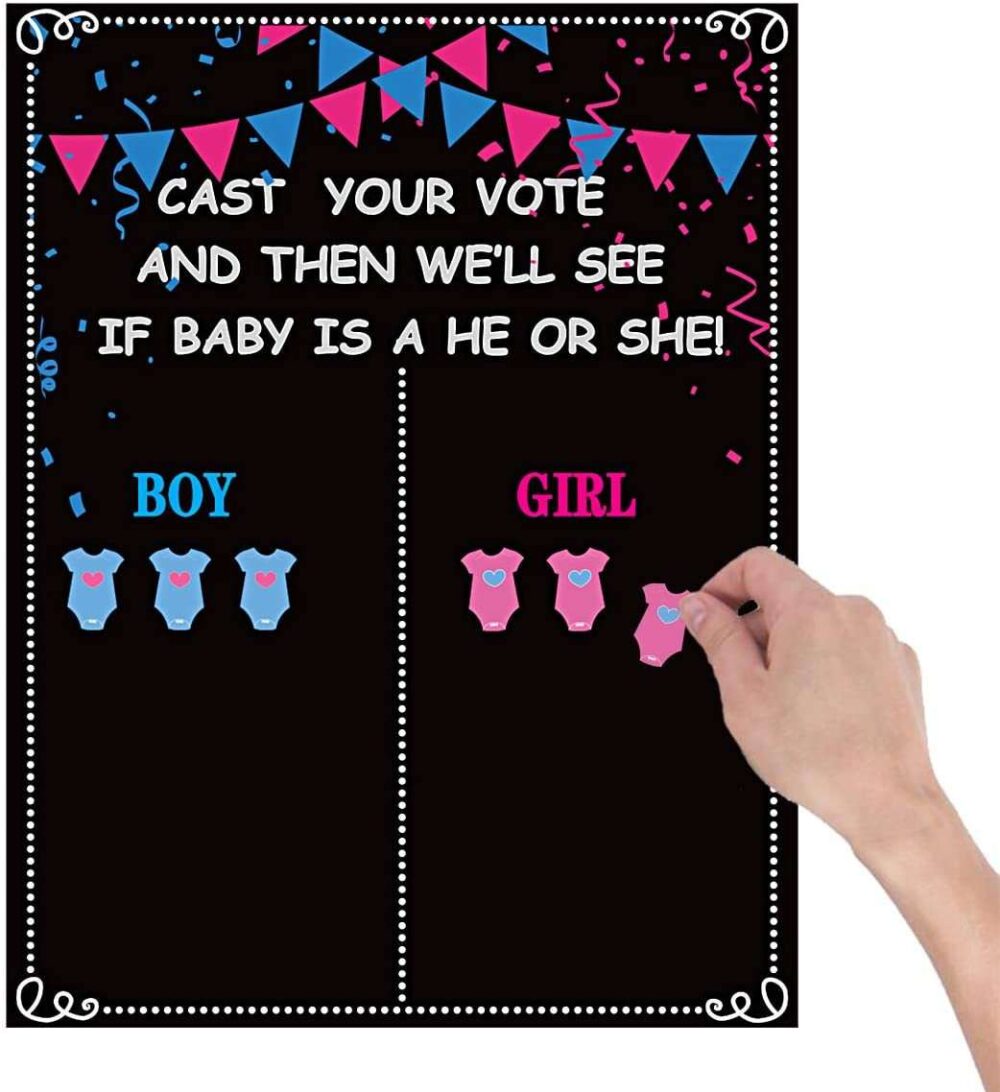 Gender Reveal Team Boy or Girl Tally Board Baby Gender Surprise