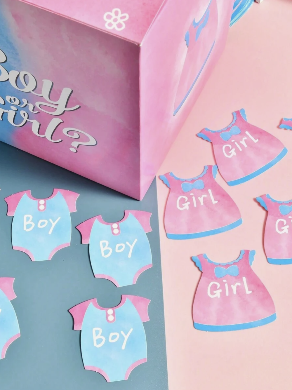 Gender Reveal Voting Box (40 pcs) Baby Gender Surprise