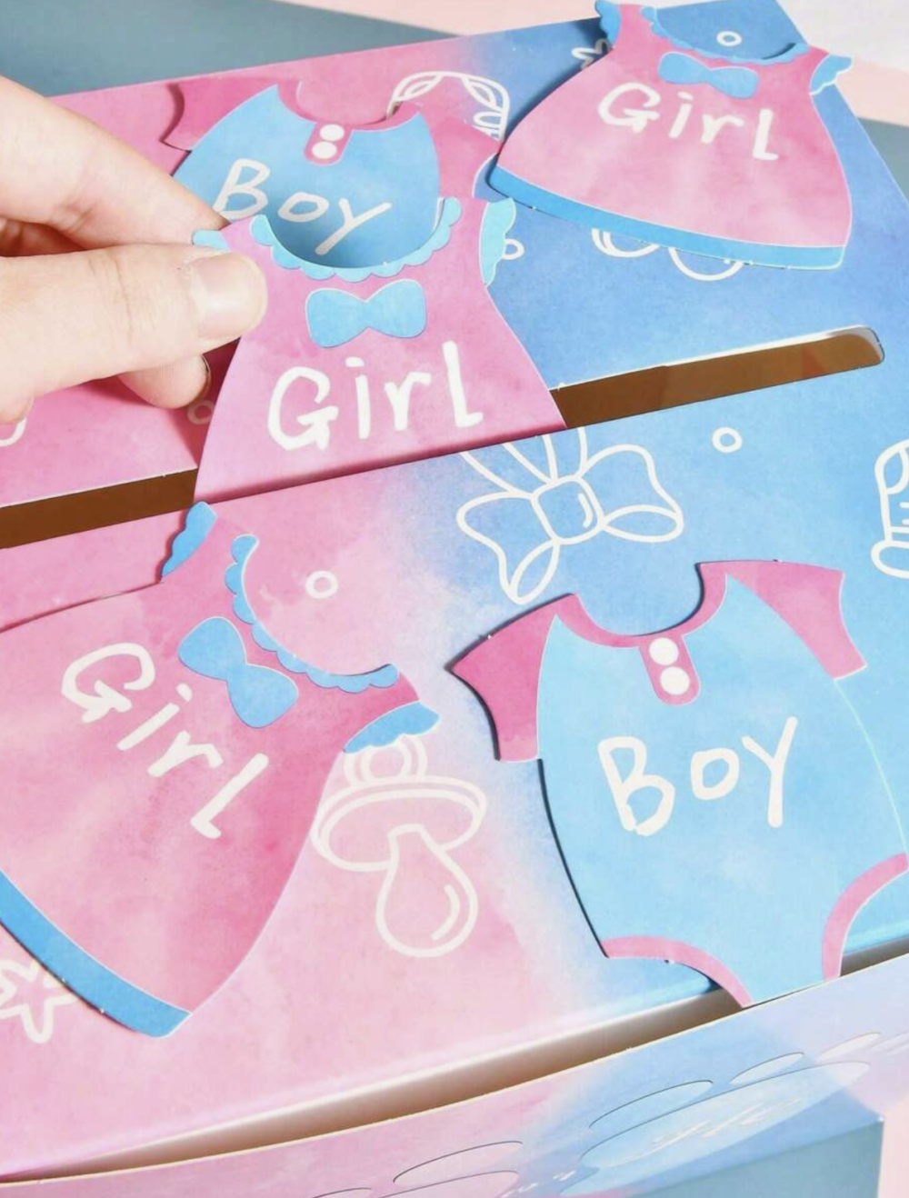 Gender Reveal Voting Box (40 pcs) Baby Gender Surprise