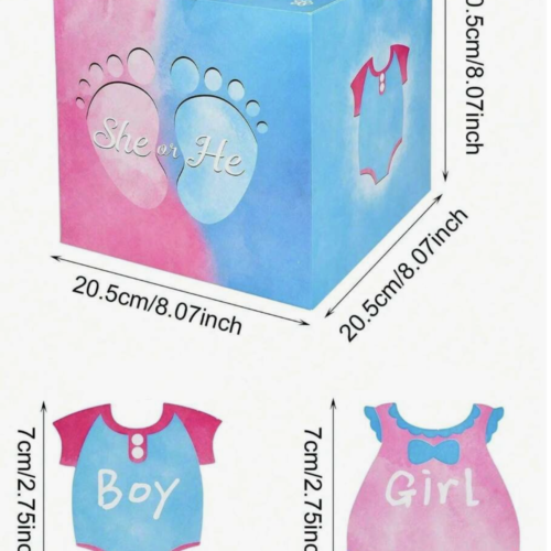 Gender Reveal Voting Box (40 pcs) Baby Gender Surprise